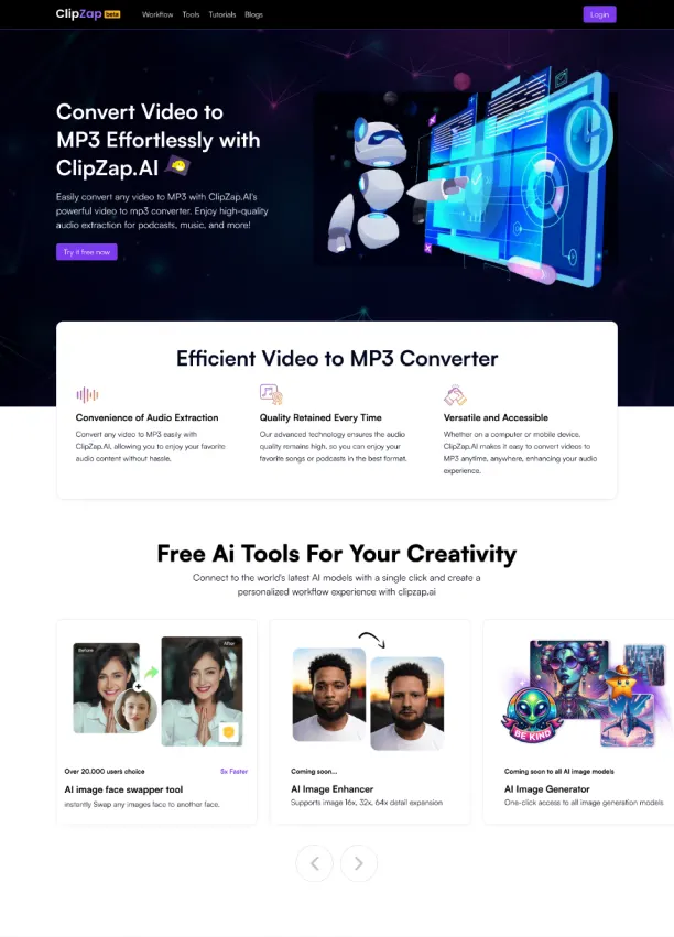 Clipzap — A discovery platform for the best free AI tools, built for speed and scale.