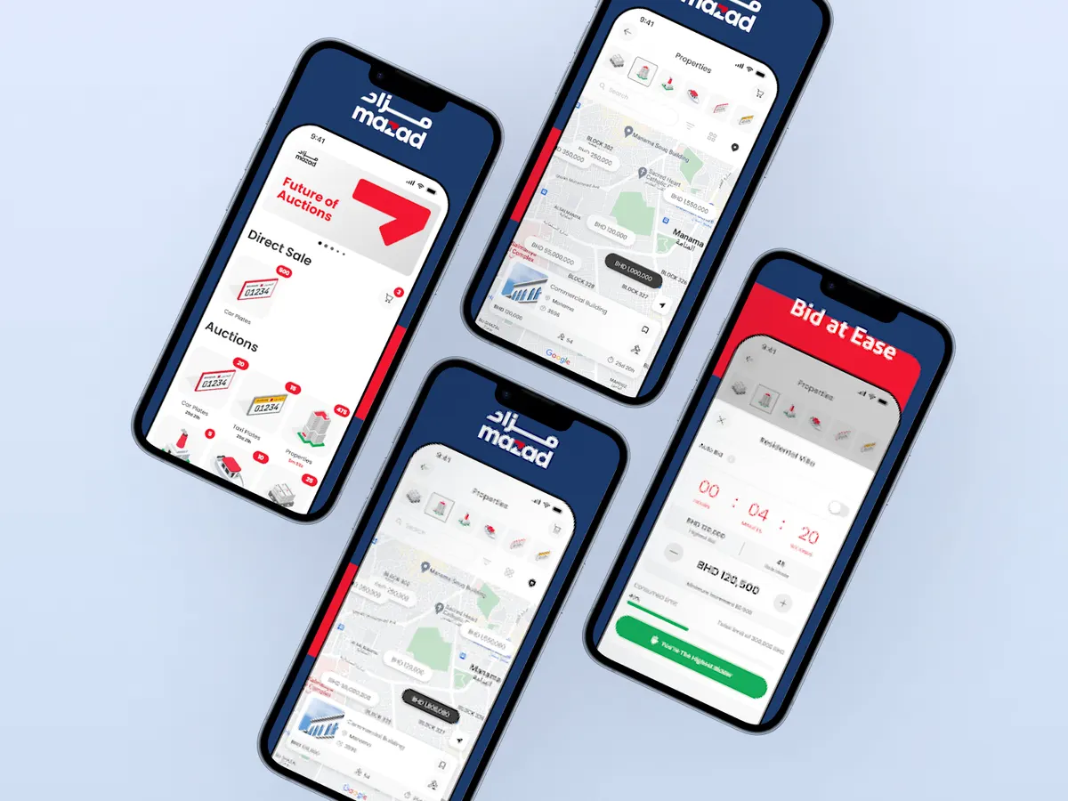 Mazad — Auctions & More — A live auction marketplace with real-time bidding on iOS and Android.